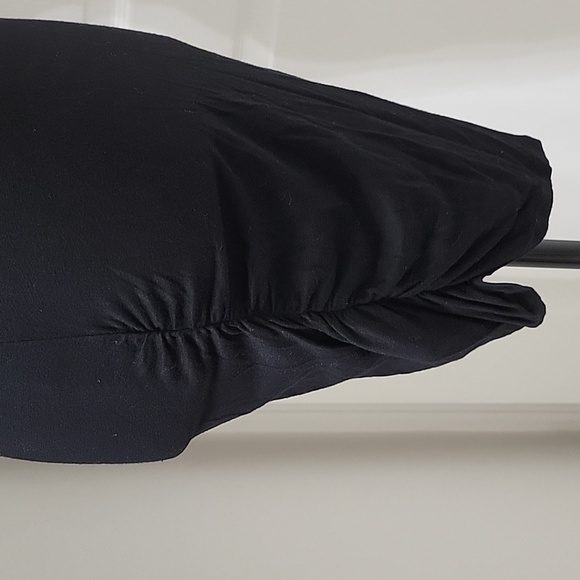 Guess Size M Black with Gray Animal Print Accent, Ruched Side Bodycon Dress - Picture 5 of 11